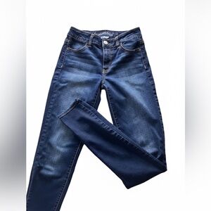 American Eagle Outfitters Dark Blue Skinny Hi-Rise Jeggings Women’s Size 2 Long